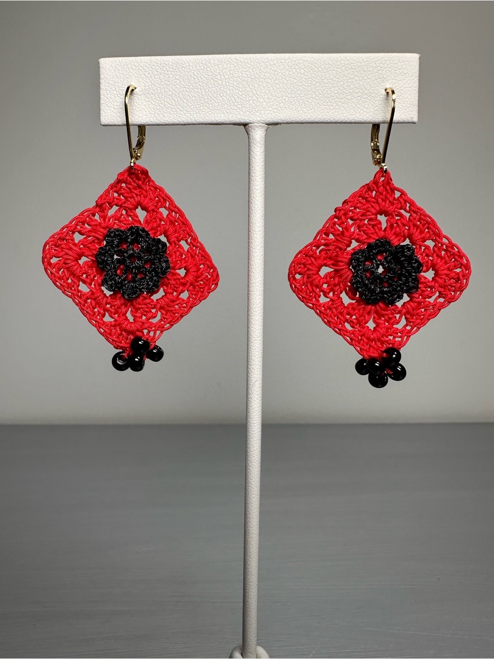 Handmade Crochet Floral Earrings